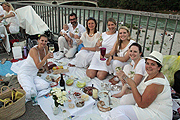 Diner en Blanc auf dem Wehrsteg - Praterinsel am 19.07.2016  (©Foto: Marikka-Laila Maisel)